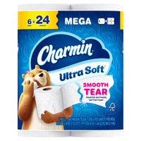 Charmin Ultra Soft Toilet Paper, 4-Pack (24 Mega Rolls Total)