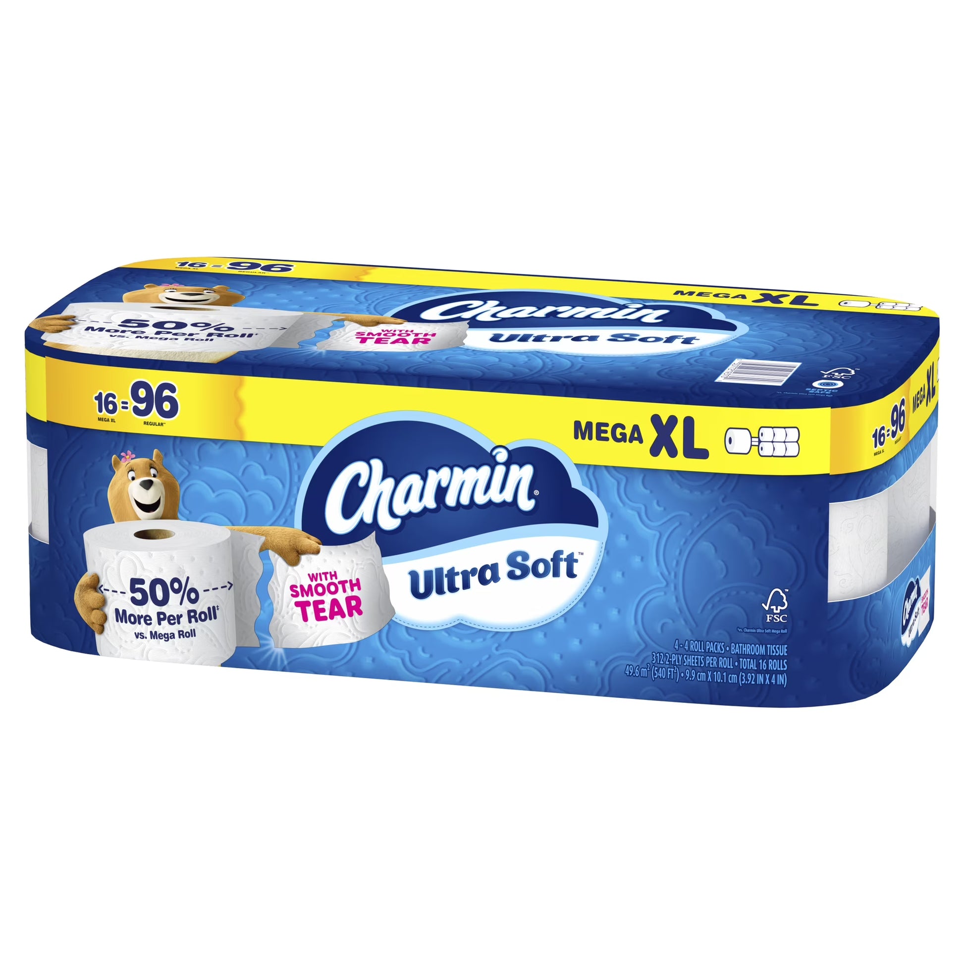 Charmin Ultra Soft Toilet Paper, 16 Mega XL Rolls