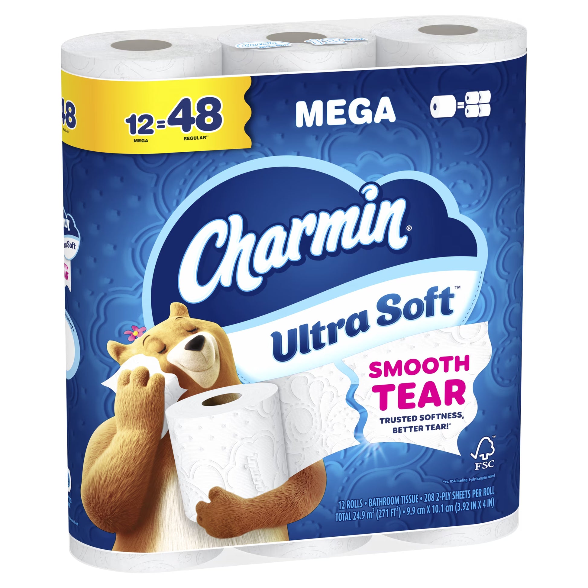 Charmin Ultra Soft Toilet Paper, 12 Mega Rolls