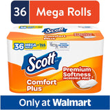Scott ComfortPlus Toilet Paper, 36 Mega Rolls