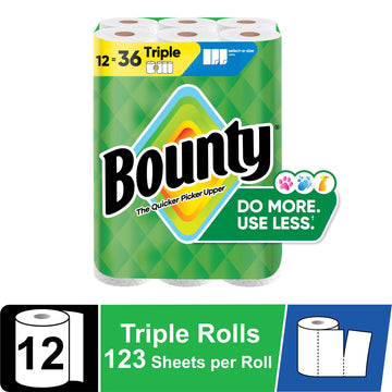 Bounty Select-A-Size Paper Towels, 12 Triple Rolls