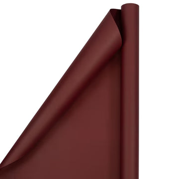 JAM Paper Matte Burgundy Gift Wrapping Paper Roll, 25 Sq. Ft.