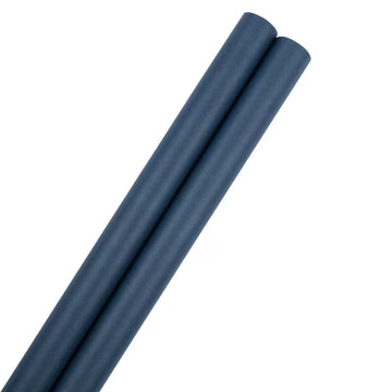 JAM Paper Cobalt Blue Matte Wrapping Paper, 2 Rolls, 25 Sq Ft Per Roll
