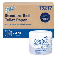 Scott Professional Recycled Fiber Toilet Paper, 80-Roll Case