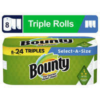 Bounty Select-A-Size Paper Towels, 8 Triple Rolls