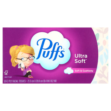 Puffs Ultra Soft Facial Tissues, 8 Family Size Boxes