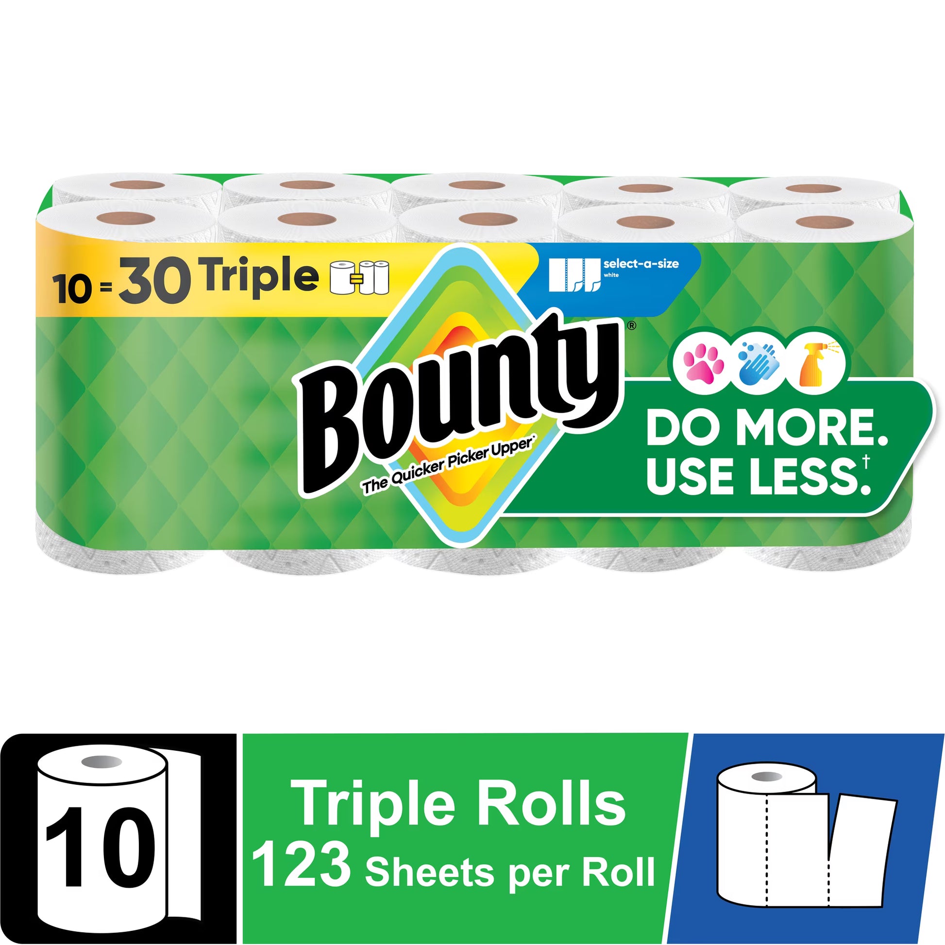 Bounty Select-A-Size Paper Towels, 10 Triple Rolls