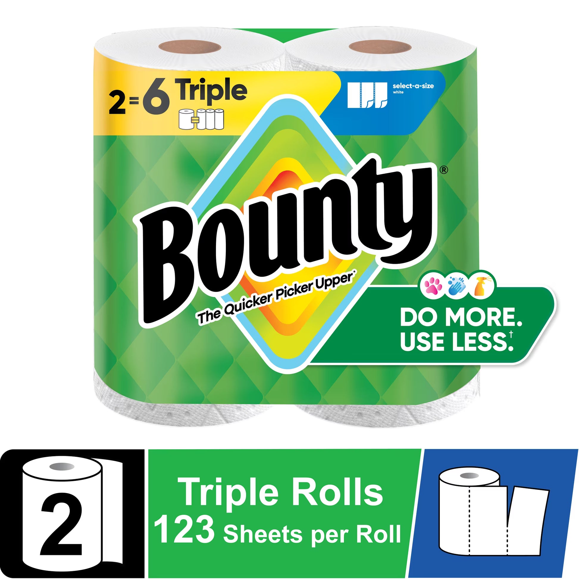 Bounty Select-A-Size Paper Towels, 6-Pack (2 Triple Rolls Each)