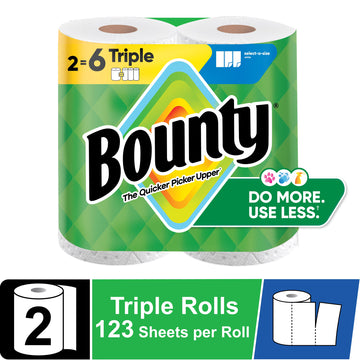 Bounty Select-A-Size Paper Towels, 6-Pack (2 Triple Rolls Each)