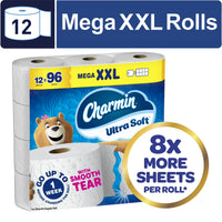 Charmin Ultra Soft Toilet Paper, 12 Mega XXL Rolls