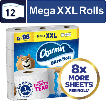 Charmin Ultra Soft Toilet Paper, 12 Mega XXL Rolls