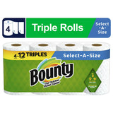 Bounty Select-A-Size Paper Towels, 4 Triple Rolls