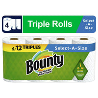 Bounty Select-A-Size Paper Towels, 4 Triple Rolls