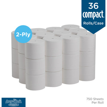 Angel Soft Professional Coreless Toilet Paper, 36 Rolls (750 Sheets Each)