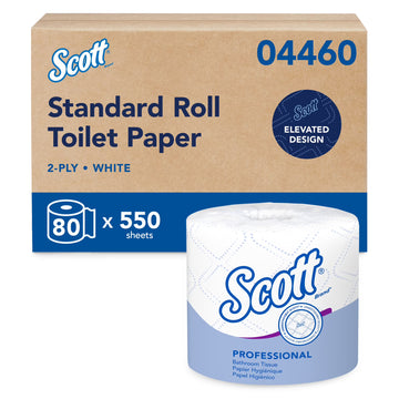 Scott Professional Standard Roll Toilet Paper, 80-Roll Case, 550 Sheets