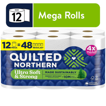 Quilted Northern Ultra Soft & Strong Toilet Paper, 12 Mega Rolls