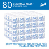 Scott Professional Recycled Fiber Toilet Paper, 80-Roll Case