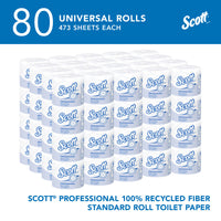 Scott Professional Recycled Fiber Toilet Paper, 80-Roll Case