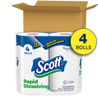 Scott Rapid-Dissolving Toilet Paper for RVs & Boats, 4 Double Rolls