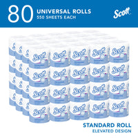 Scott Professional Standard Roll Toilet Paper, 80-Roll Case, 550 Sheets