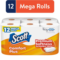 Scott ComfortPlus Toilet Paper, 4-Pack (48 Mega Rolls Total)
