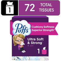 Puffs Ultra Soft Facial Tissues, 18-Box Case, Cube Boxes