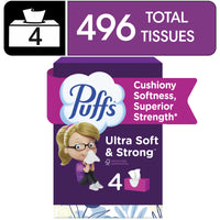 Puffs Ultra Soft Facial Tissues, 6-Pack Case (24 Boxes Total)