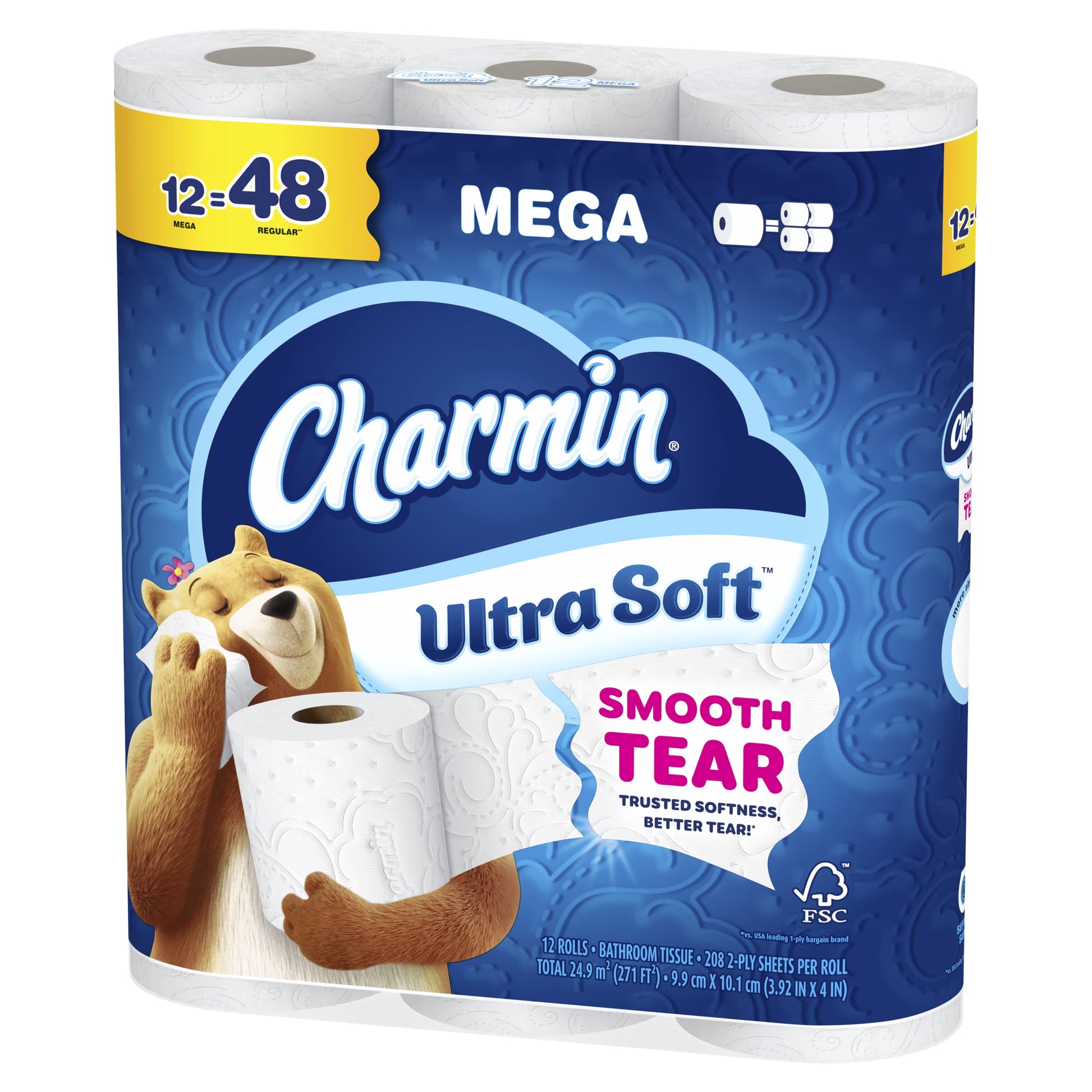 Charmin Ultra Soft Toilet Paper, 12 Mega Rolls
