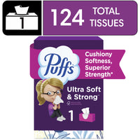Puffs Ultra Soft Facial Tissues, 24-Box Case, Family Size