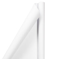 JAM Paper Matte White Gift Wrapping Paper Roll, 25 Sq. Ft.