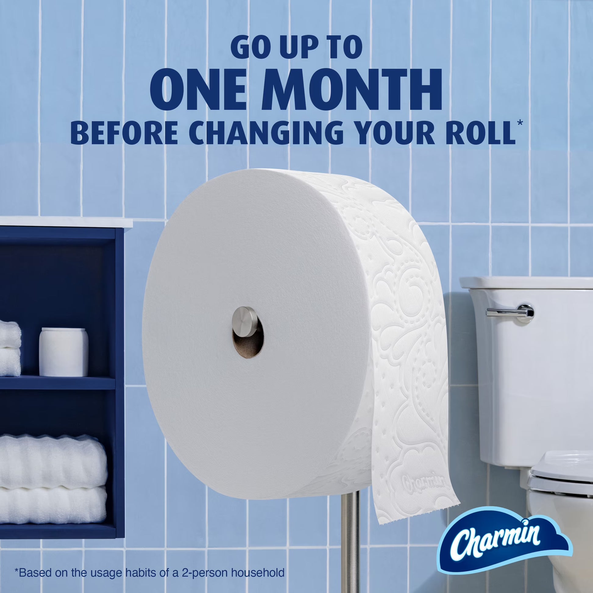 Charmin Ultra Soft Forever Roll Refill Rolls, 3-Pack
