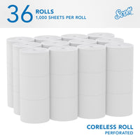 Scott Essential Coreless Standard Roll Toilet Paper, 36-Roll Case
