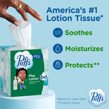 Puffs Plus Lotion Facial Tissue, 4 Mega Cube Boxes