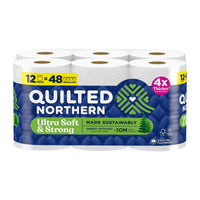 Quilted Northern Ultra Soft & Strong Toilet Paper, 12 Mega Rolls