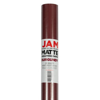 JAM Paper Matte Burgundy Gift Wrapping Paper Roll, 25 Sq. Ft.
