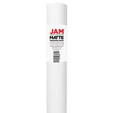 JAM Paper Matte White Gift Wrapping Paper Roll, 25 Sq. Ft.