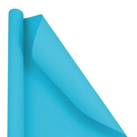 JAM Paper Peacock Blue Matte Gift Wrapping Paper, 2 Rolls, 50 Sq. Ft.