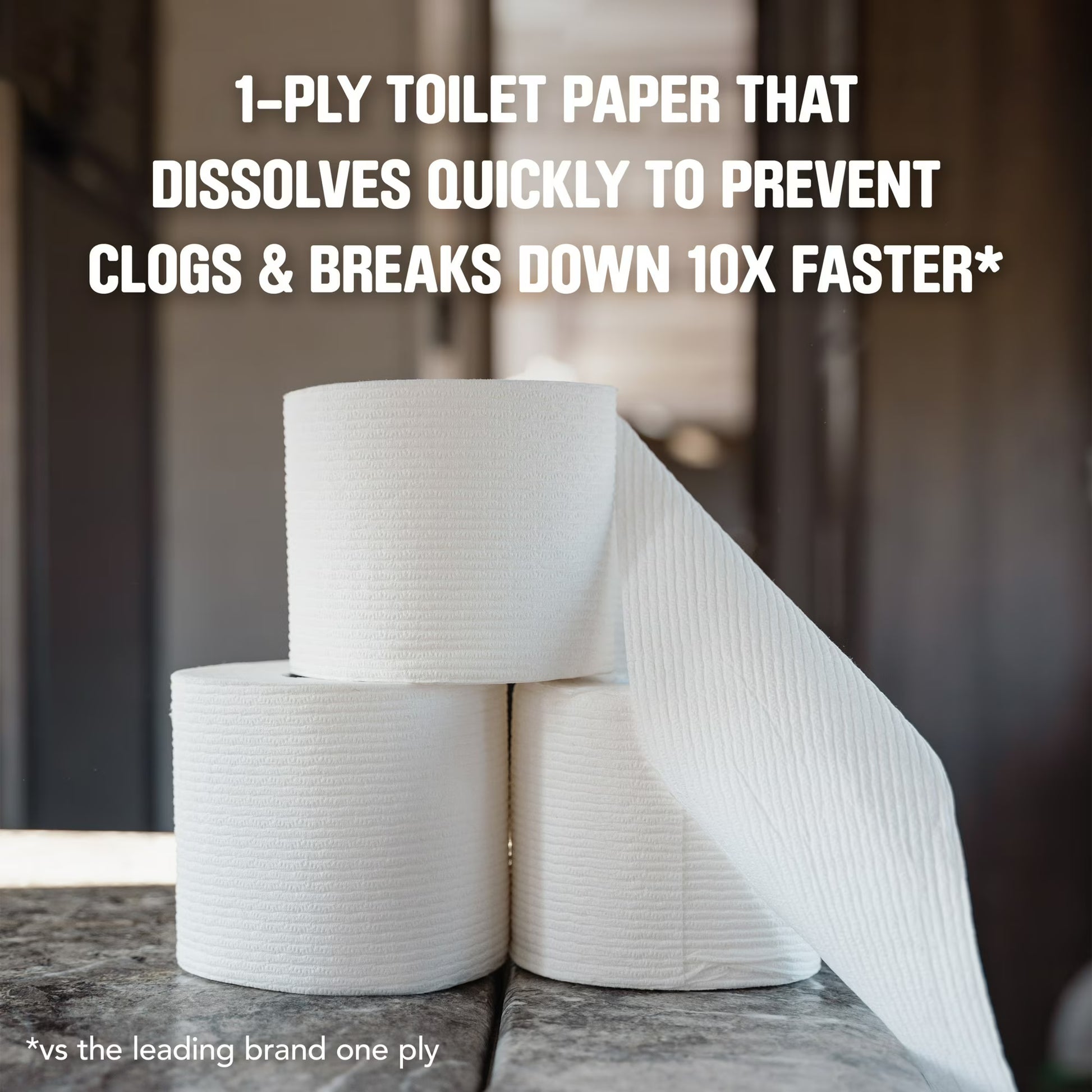 Scott Rapid-Dissolving Toilet Paper for RVs & Boats, 4 Double Rolls
