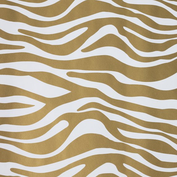 JAM Paper Gold & White Zebra Gift Wrapping Paper, 2 Rolls, 50 Sq. Ft.
