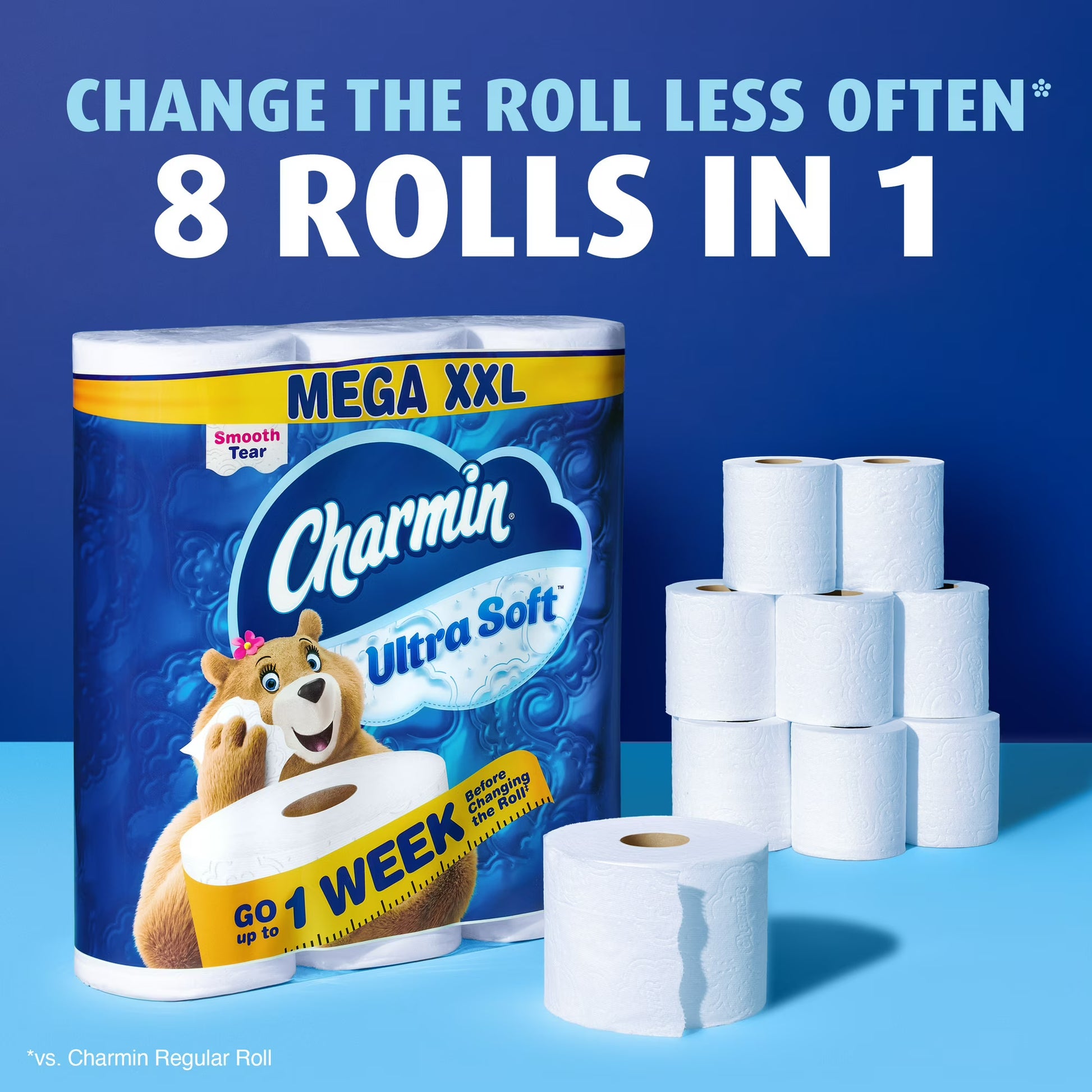 Charmin Ultra Soft Toilet Paper, 9 Mega XXL Rolls