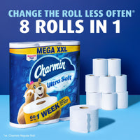 Charmin Ultra Soft Toilet Paper, 9 Mega XXL Rolls