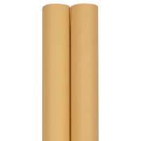 JAM Paper Light Kraft Matte Gift Wrapping Paper, 2 Rolls, 50 Sq. Ft.