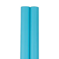 JAM Peacock Blue Matte Wrapping Paper, 2 Rolls, 50 Sq Ft Total