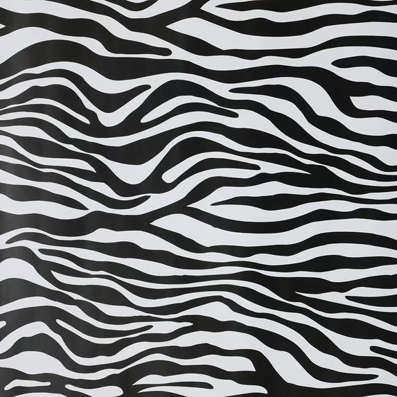 JAM Paper Black & White Zebra Wrapping Paper, 2 Rolls, 50 Sq Ft Total