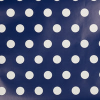JAM Paper Dark Blue Polka Dot Gift Wrapping Paper Roll, 25 Sq. Ft.