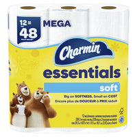 Charmin Essentials Soft Toilet Paper, 12 Mega Rolls