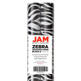 JAM Paper Black & White Zebra Wrapping Paper, 2 Rolls, 50 Sq Ft Total