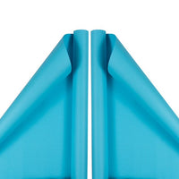 JAM Peacock Blue Matte Wrapping Paper, 2 Rolls, 50 Sq Ft Total