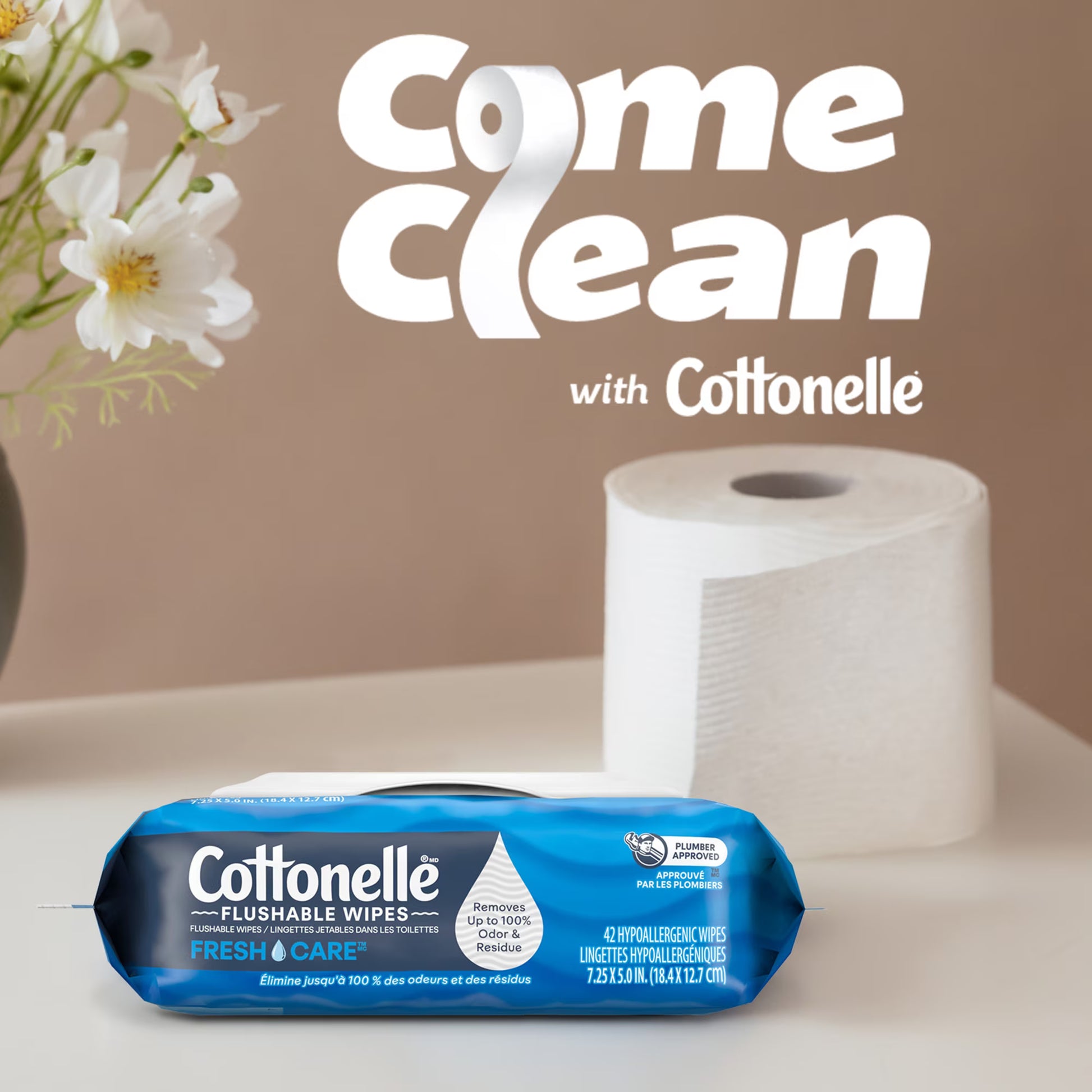 Cottonelle Ultra Clean Toilet Paper, 12 Mega Rolls