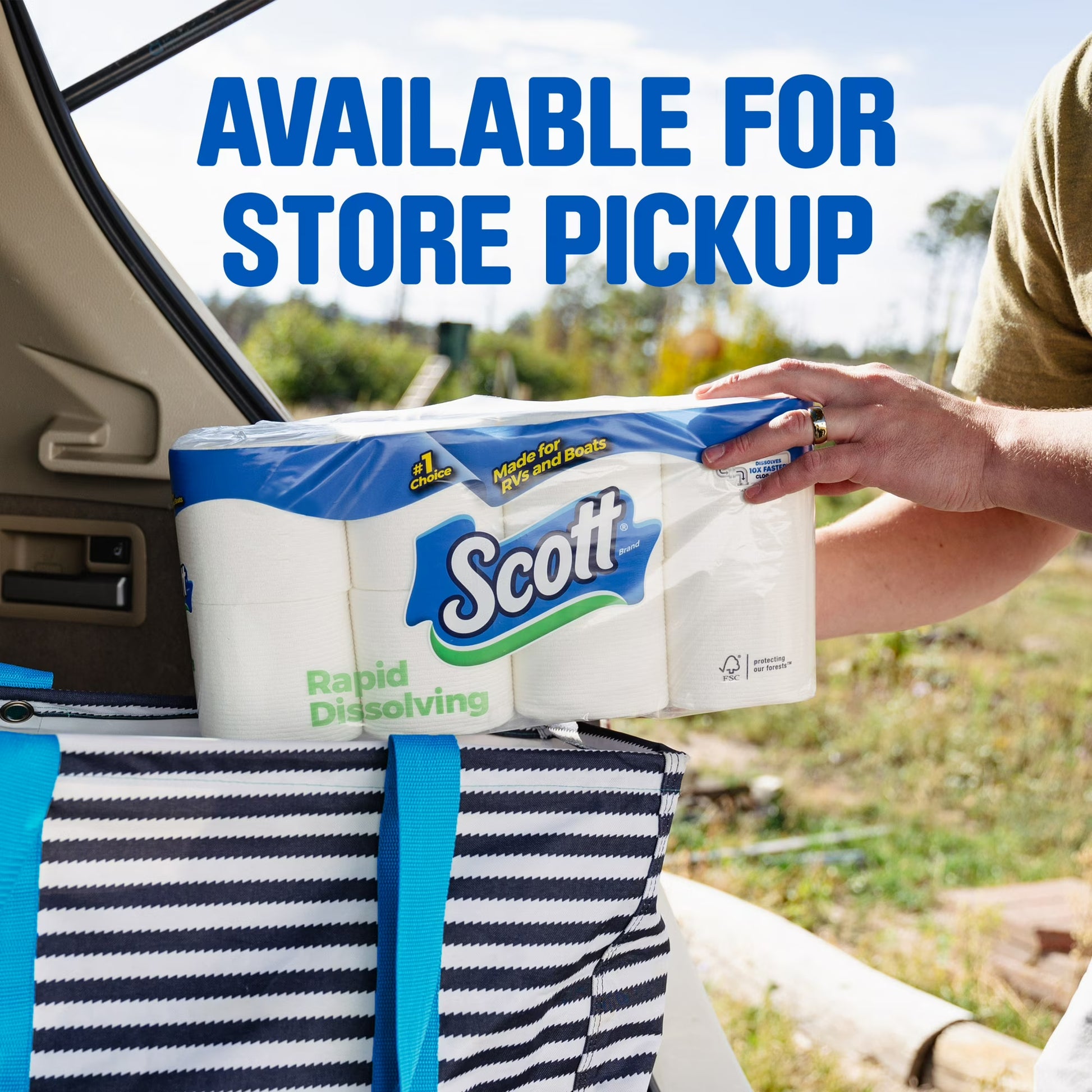 Scott Rapid-Dissolving Toilet Paper for RVs & Boats, 4 Double Rolls